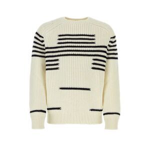 Loewe Men Ivory Wool Blend Sweater